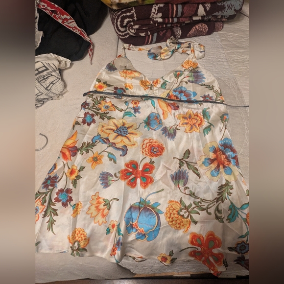 Symmetry Tops - Floral Halter Top